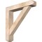 Ekena Millwork Traditional Craftsman Smooth Bracket w/ Offset Brace, Douglas Fir, 5 1/2"W x 28"D x 28"H BKT0604X28X28TRA04SDF - alternate 1